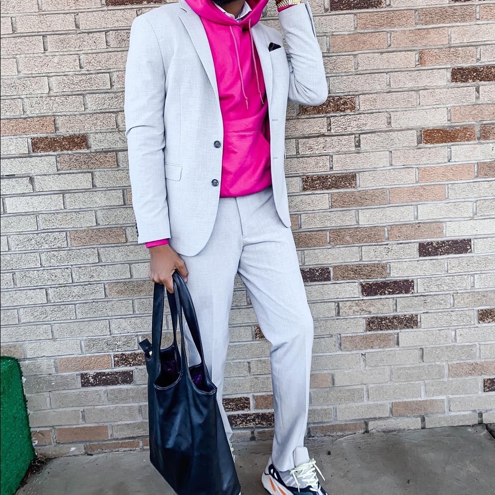 Express light gray 38R extra slim fit suit.